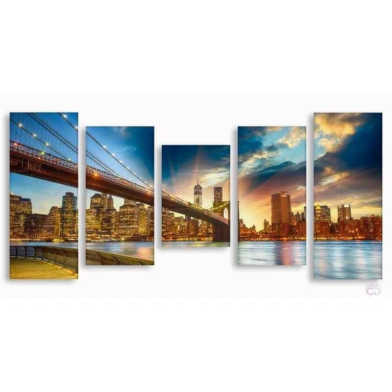 Модульная картина Citydecor Города/Архитектура арт. 18.3 (5 модулей) 90x197 см