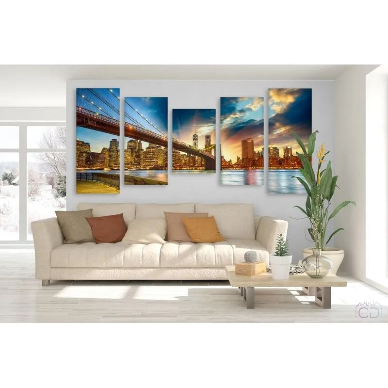Модульная картина Citydecor Города/Архитектура арт. 18.3 (5 модулей) 90x197 см