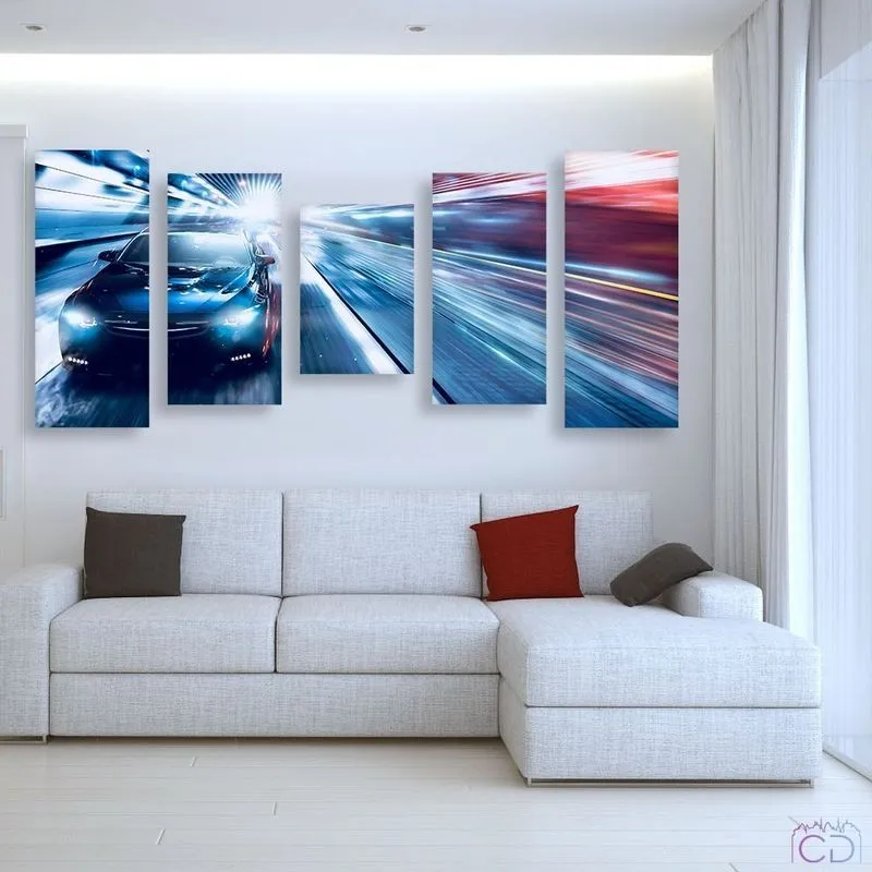 Модульная картина Citydecor Транспорт арт. 18.9 (5 модулей) 90x197 см