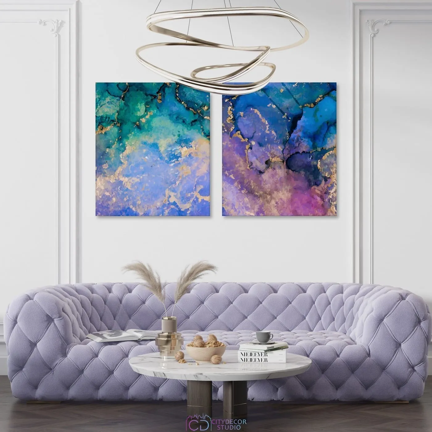 Модульная картина Citydecor Абстракция арт. 2.118 (2 модуля) 70x123 см