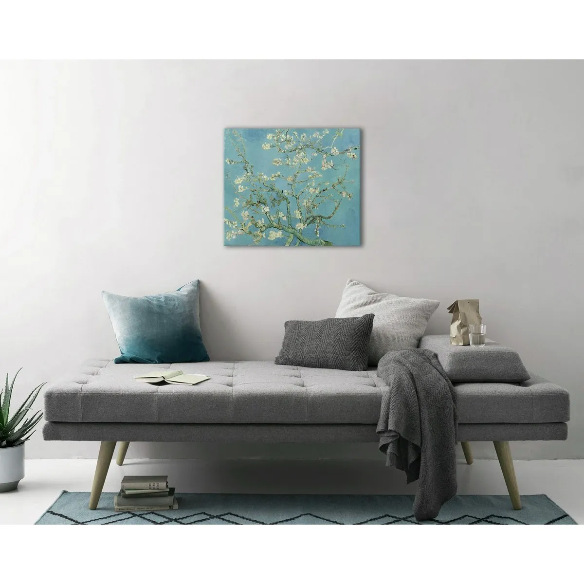 Модульная картина Citydecor "Цветущие ветки миндаля", Винсент ван Гог. Репродукция, арт. 2.163 (1 модуль) 60x70 см