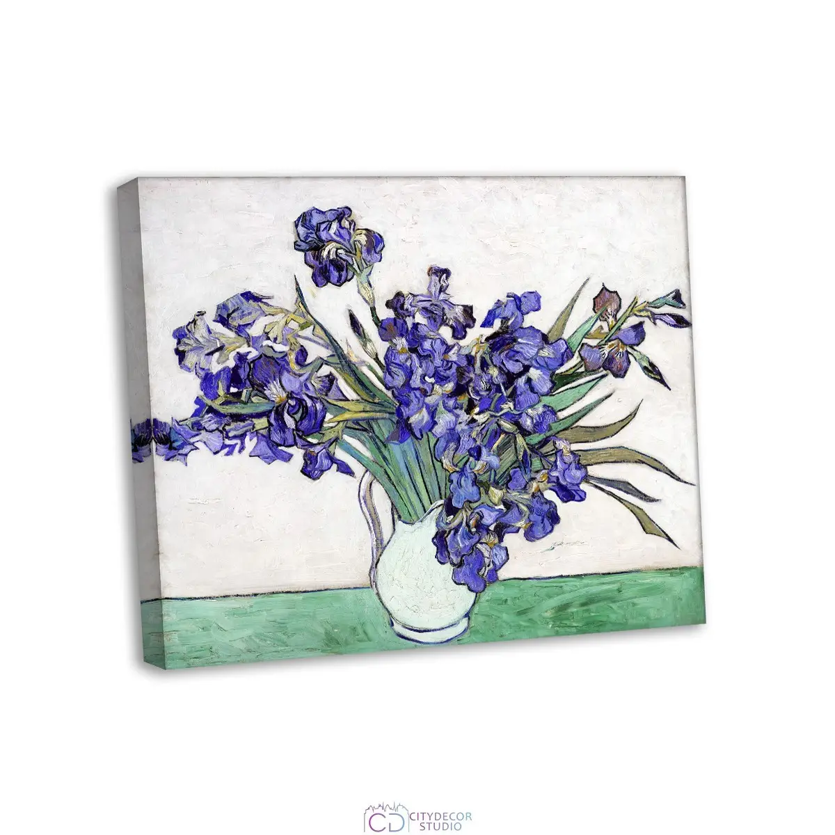 Модульная картина Citydecor "Ваза с ирисами", Винсент ван Гог. Репродукция, арт. 2.203 (1 модуль) 60x70 см