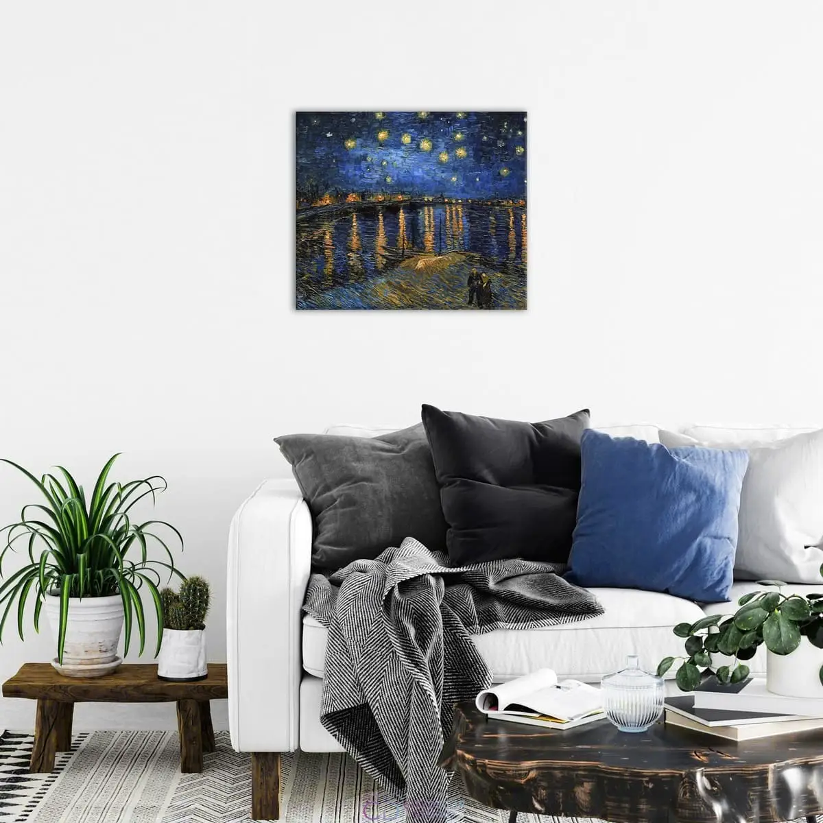 Модульная картина Citydecor "Звездная ночь над Роной", Винсент ван Гог. Репродукция, арт. 2.204 (1 модуль) 60x70 см