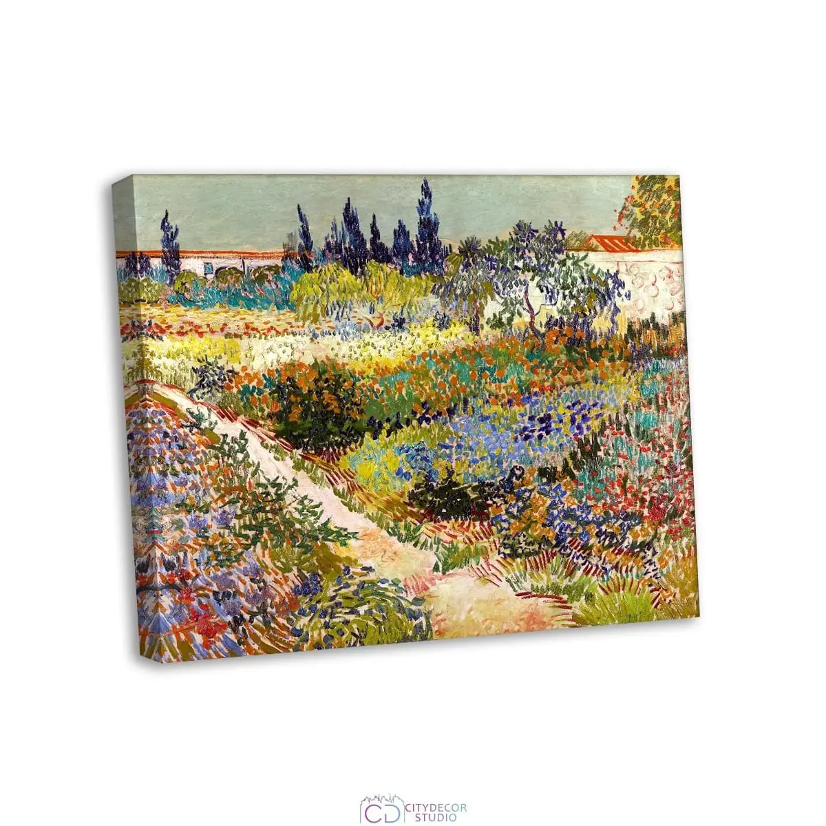 Модульная картина Citydecor "Сад в Арле", Винсент ван Гог. Репродукция, арт. 2.208 (1 модуль) 60x70 см