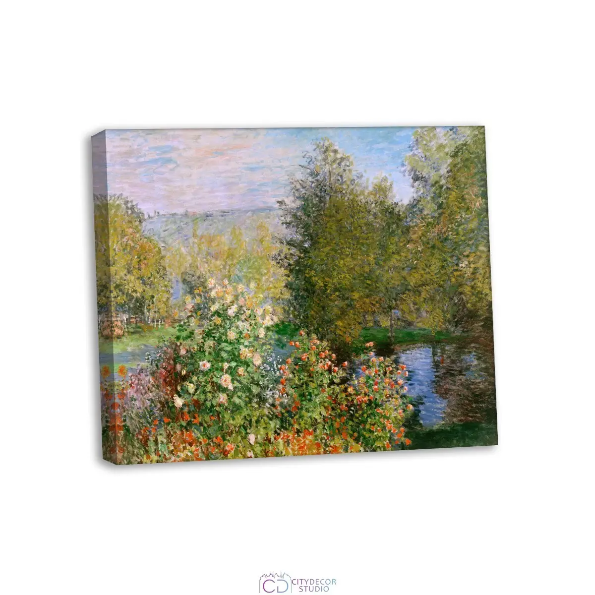 Модульная картина Citydecor "Уголок сада в Монжероне", Клод Моне. Репродукция, арт. 2.222 (1 модуль) 60x70 см