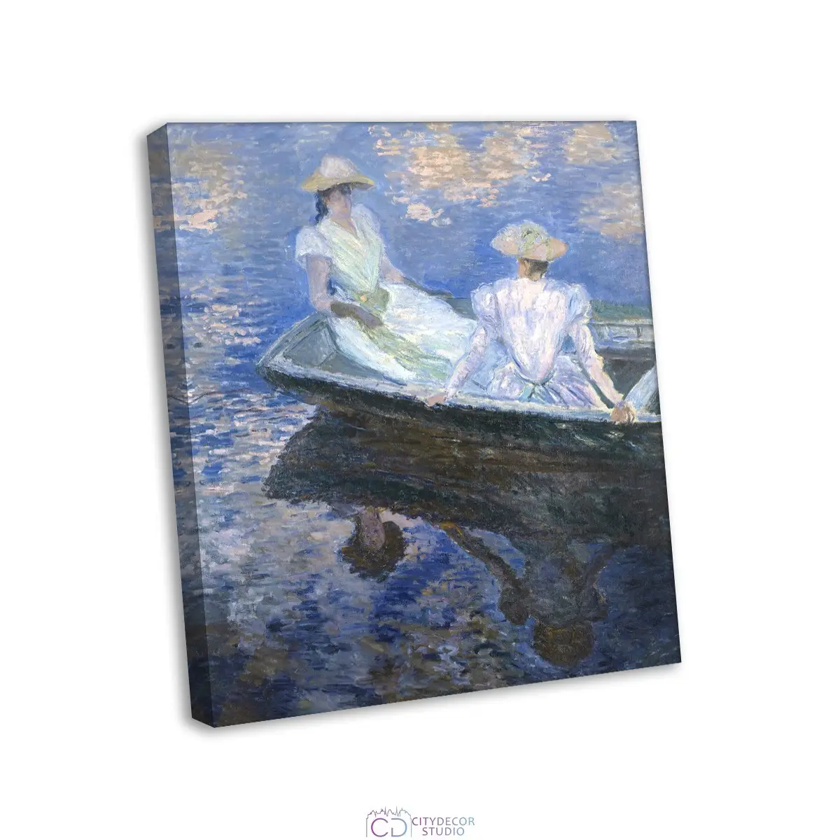Модульная картина Citydecor "В лодке", Клод Моне. Репродукция, арт. 2.226 (1 модуль) 60x70 см