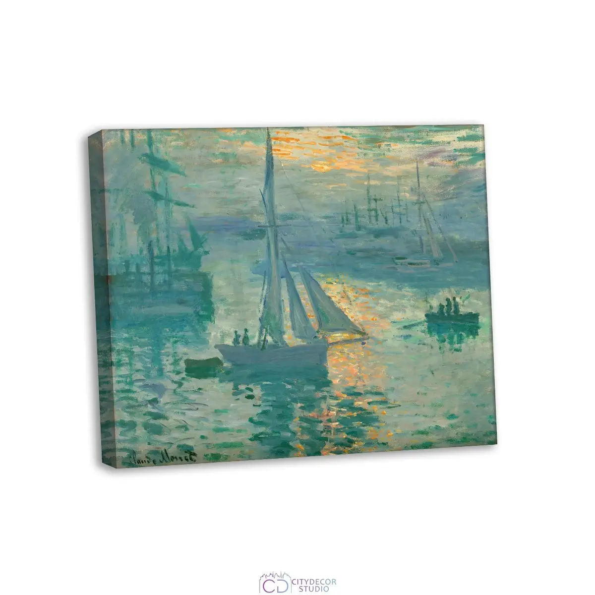 Модульная картина Citydecor "Рассвет", Клод Моне. Репродукция, арт. 2.228 (1 модуль) 60x70 см