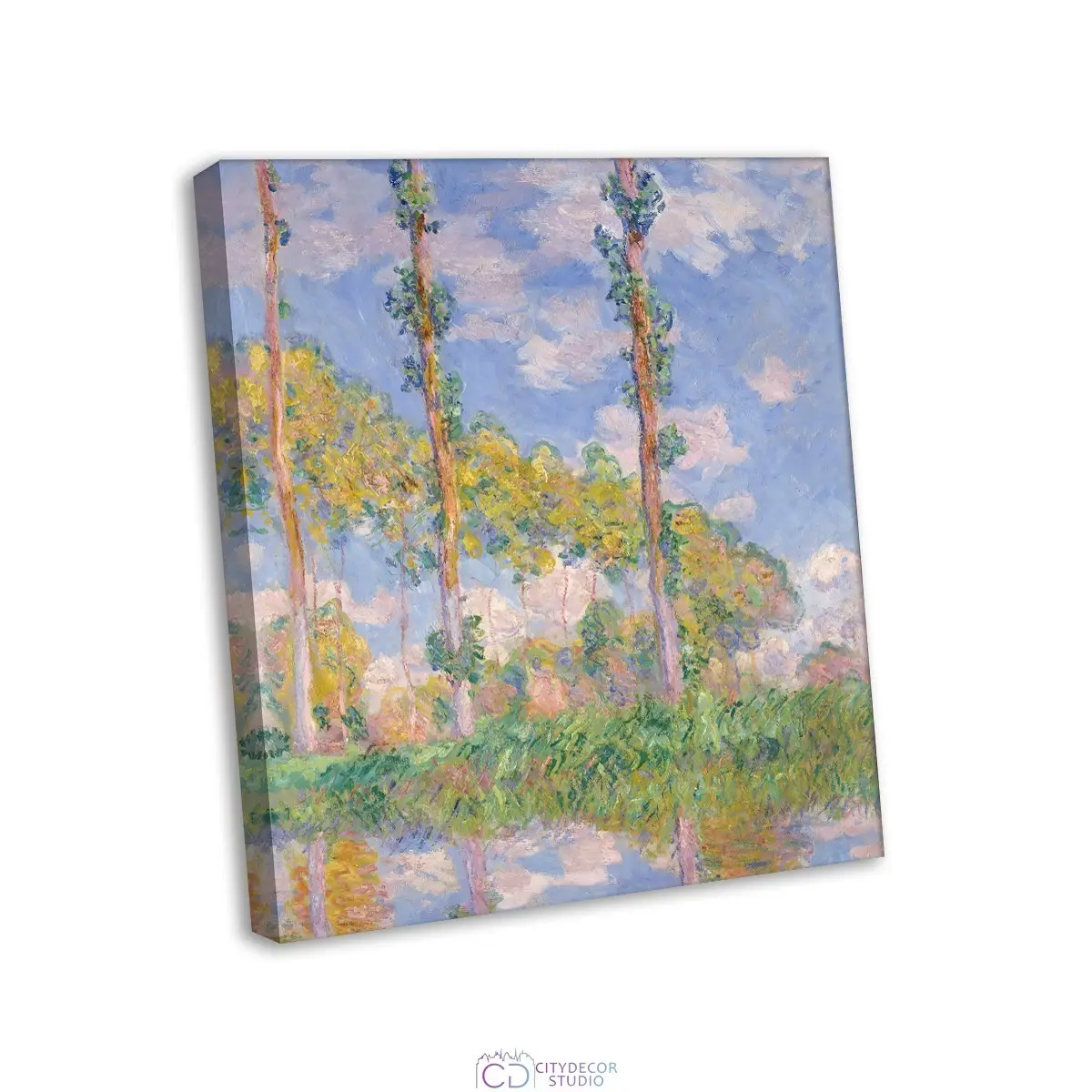 Модульная картина Citydecor "Тополя на солнце", Клод Моне. Репродукция, арт. 2.229 (1 модуль) 60x70 см