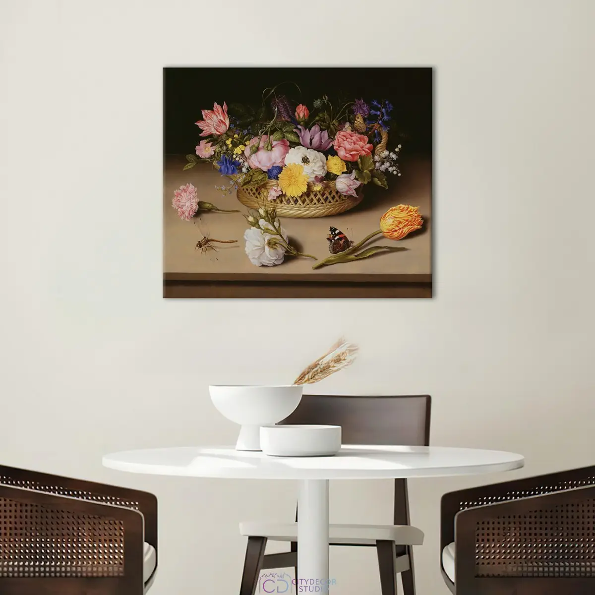 Модульная картина Citydecor &quot;Цветочный натюрморт&quot;, Амброзиус Босхарт. Репродукция, арт. 2.243 (1 модуль) 60x70 см