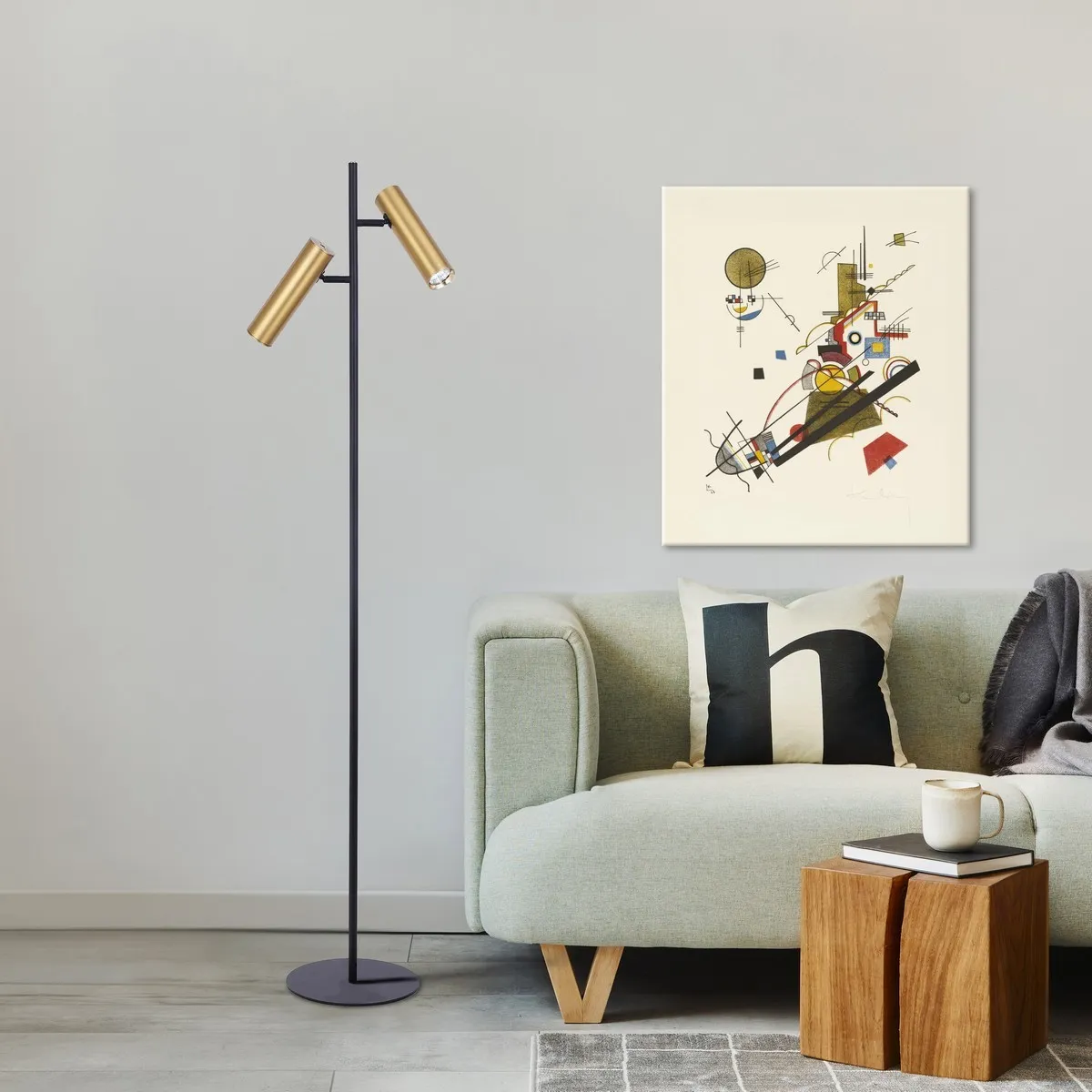 Модульная картина Citydecor "Параллельные диагонали", Василий Кандинский. Репродукция, арт. 2.256 (1 модуль) 60x70 см