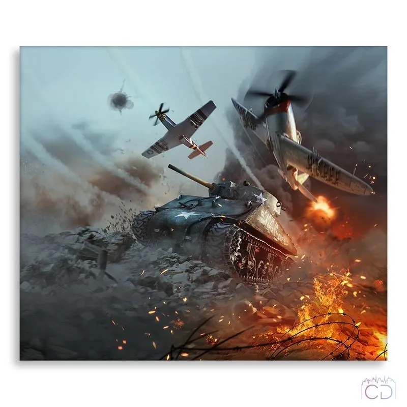 Модульная картина Citydecor Танки арт. 2.60 (1 модуль) 60x70 см