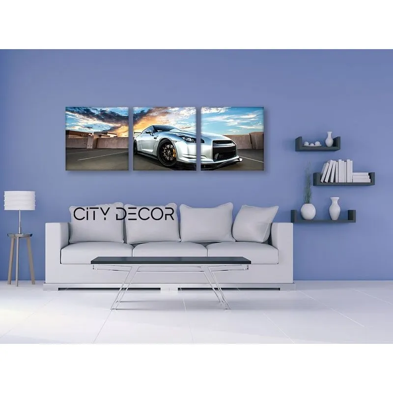 Модульная картина Citydecor Транспорт арт. 3.29 (3 модуля) 37x117 см