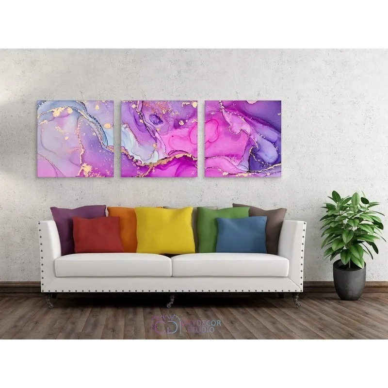Модульная картина Citydecor Абстракция арт. 3.47 (3 модуля) 37x117 см