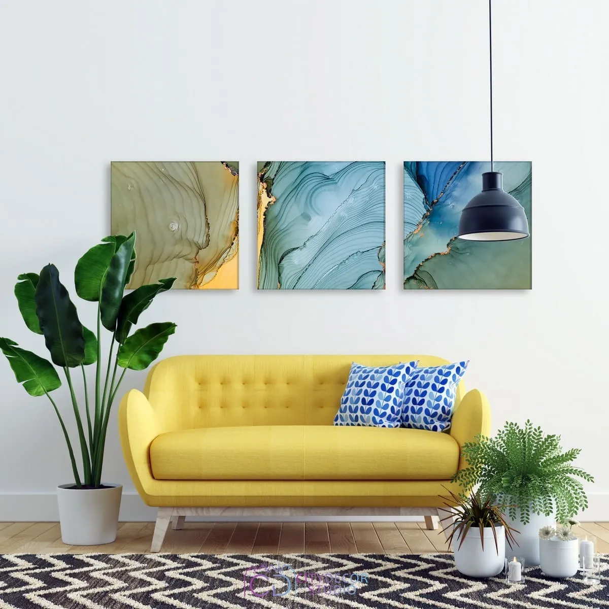 Модульная картина Citydecor Абстракция арт. 3.60 (3 модуля) 37x117 см
