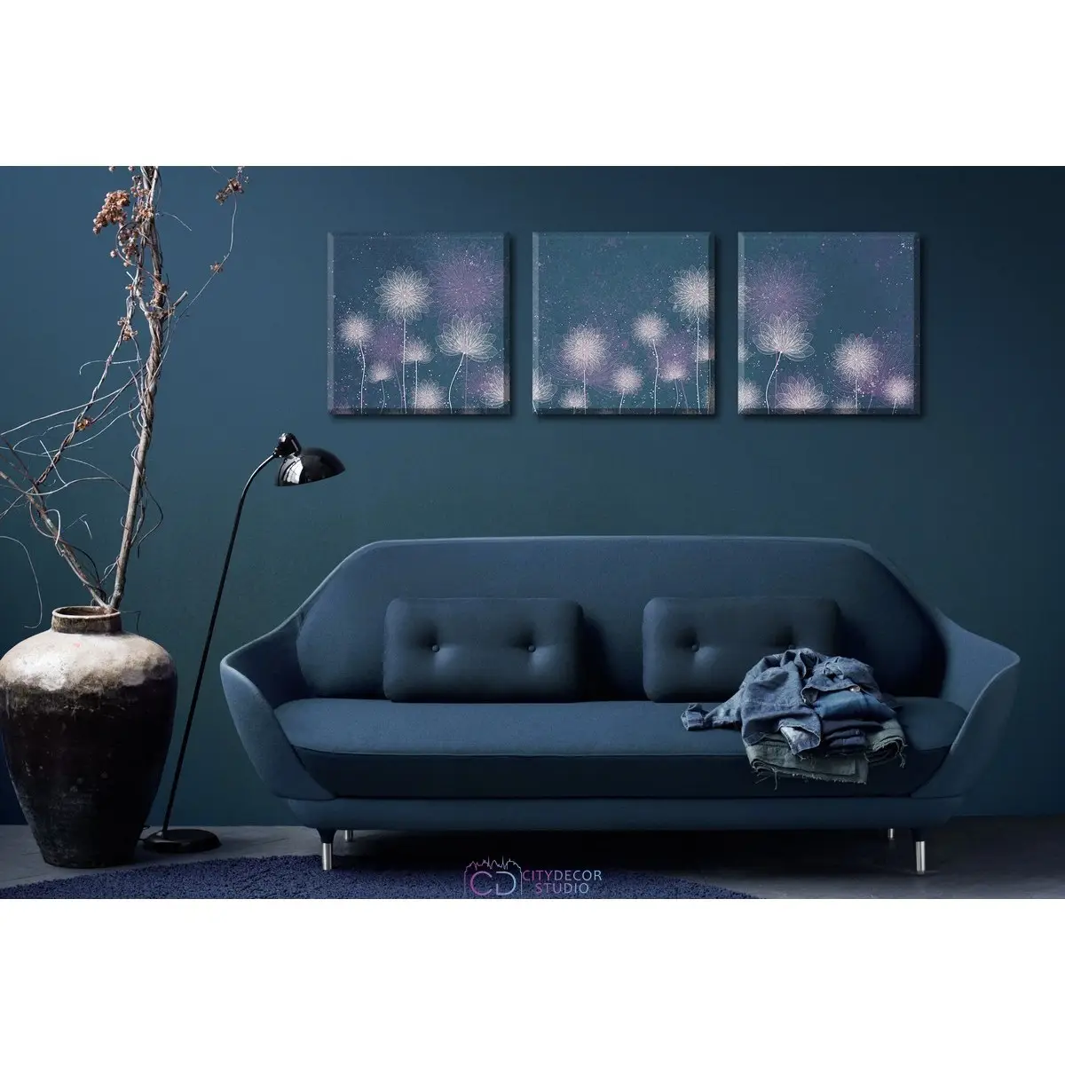 Дизайнерская модульная картина Citydecor Невесомость арт. 3.67 (3 модуля) 37x117 см