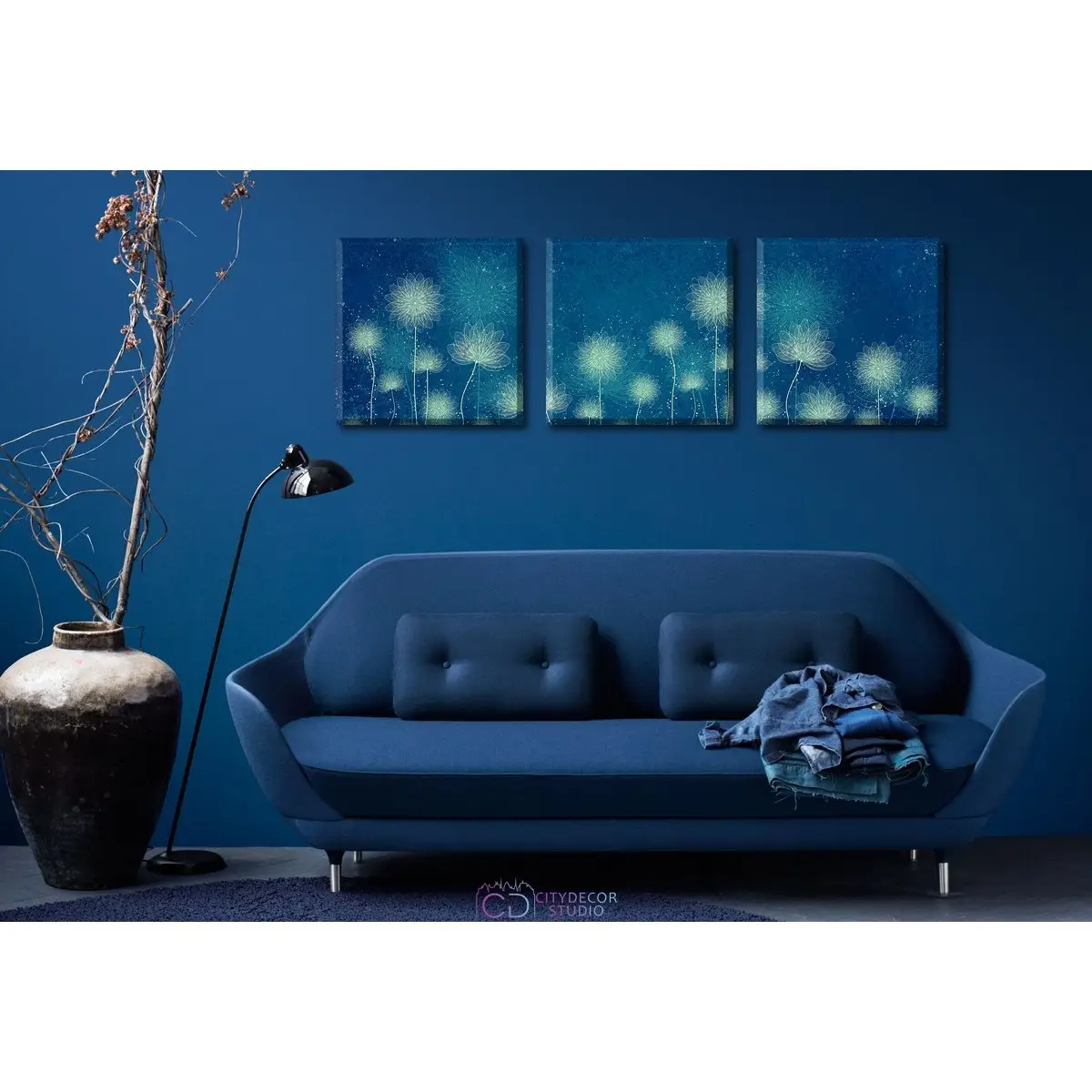 Дизайнерская модульная картина Citydecor Невесомость арт. 3.68 (3 модуля) 37x117 см