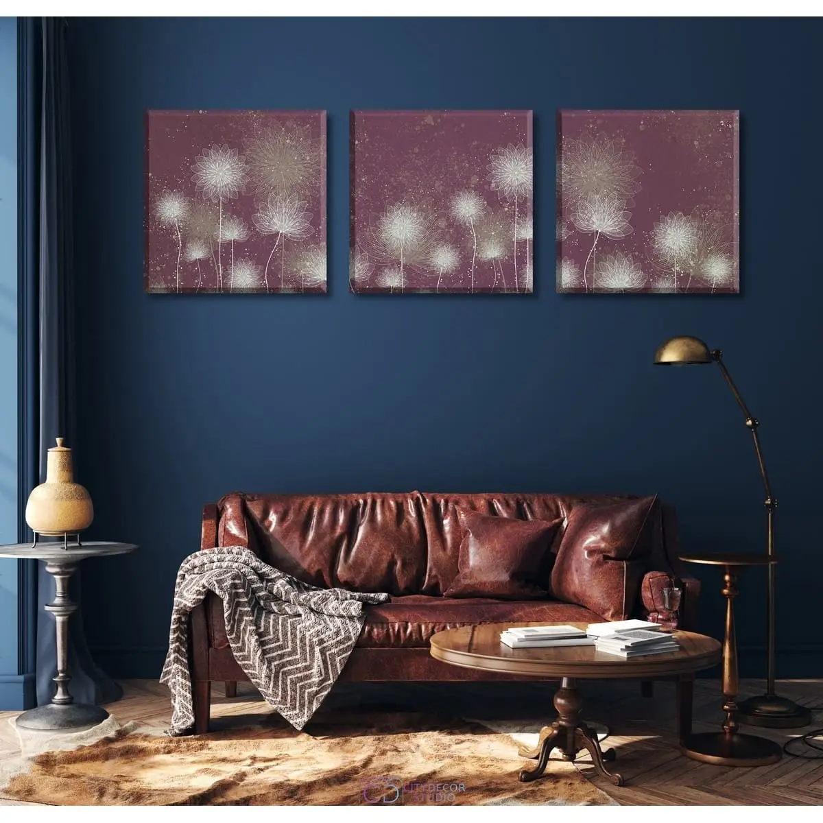 Дизайнерская модульная картина Citydecor Невесомость арт. 3.70 (3 модуля) 37x117 см