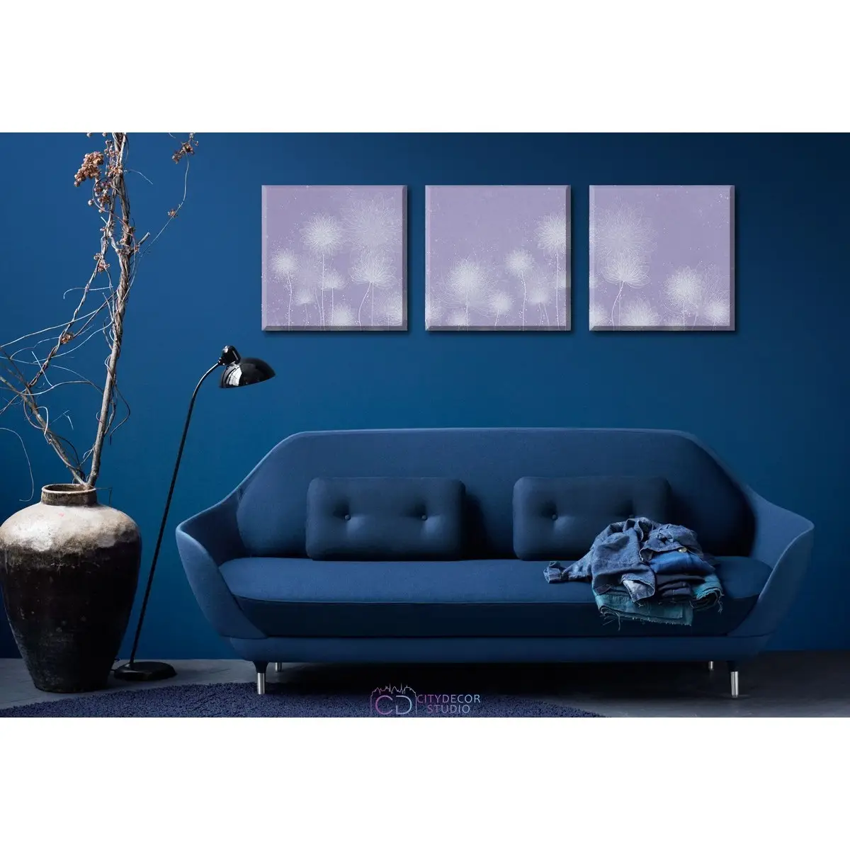 Дизайнерская модульная картина Citydecor Невесомость арт. 3.73 (3 модуля) 37x117 см