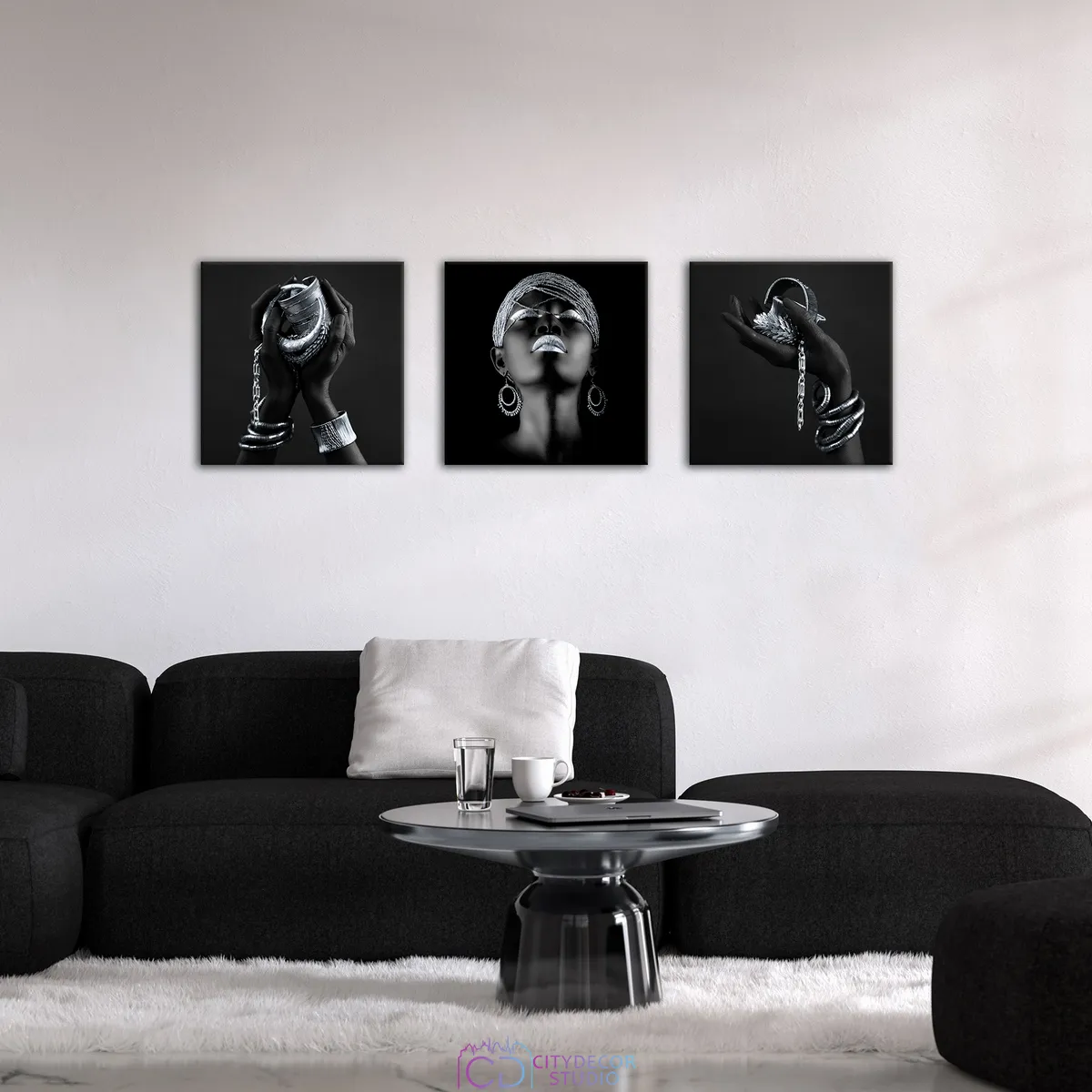 Модульная картина Citydecor Люди/Знаменитости арт. 3.75 (3 модуля) 37x117 см