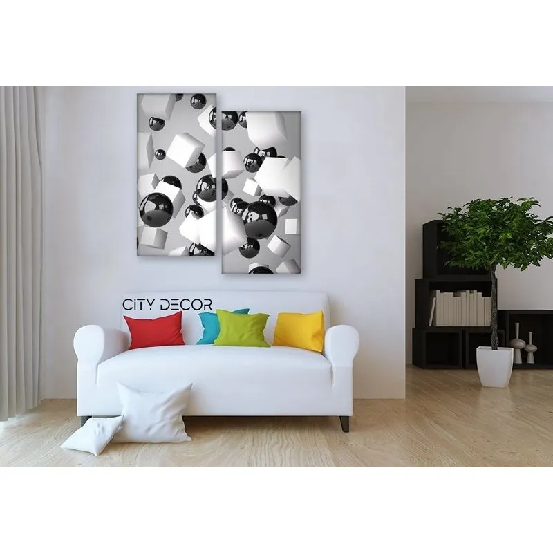 Модульная картина Citydecor Абстракция арт. 4.17 (2 модуля) 100x77 см