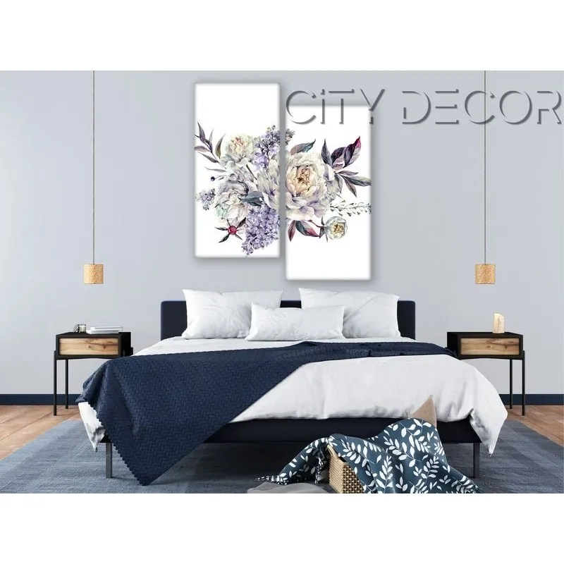 Модульная картина Citydecor Цветы/Растения арт. 4.26 (2 модуля) 100x77 см