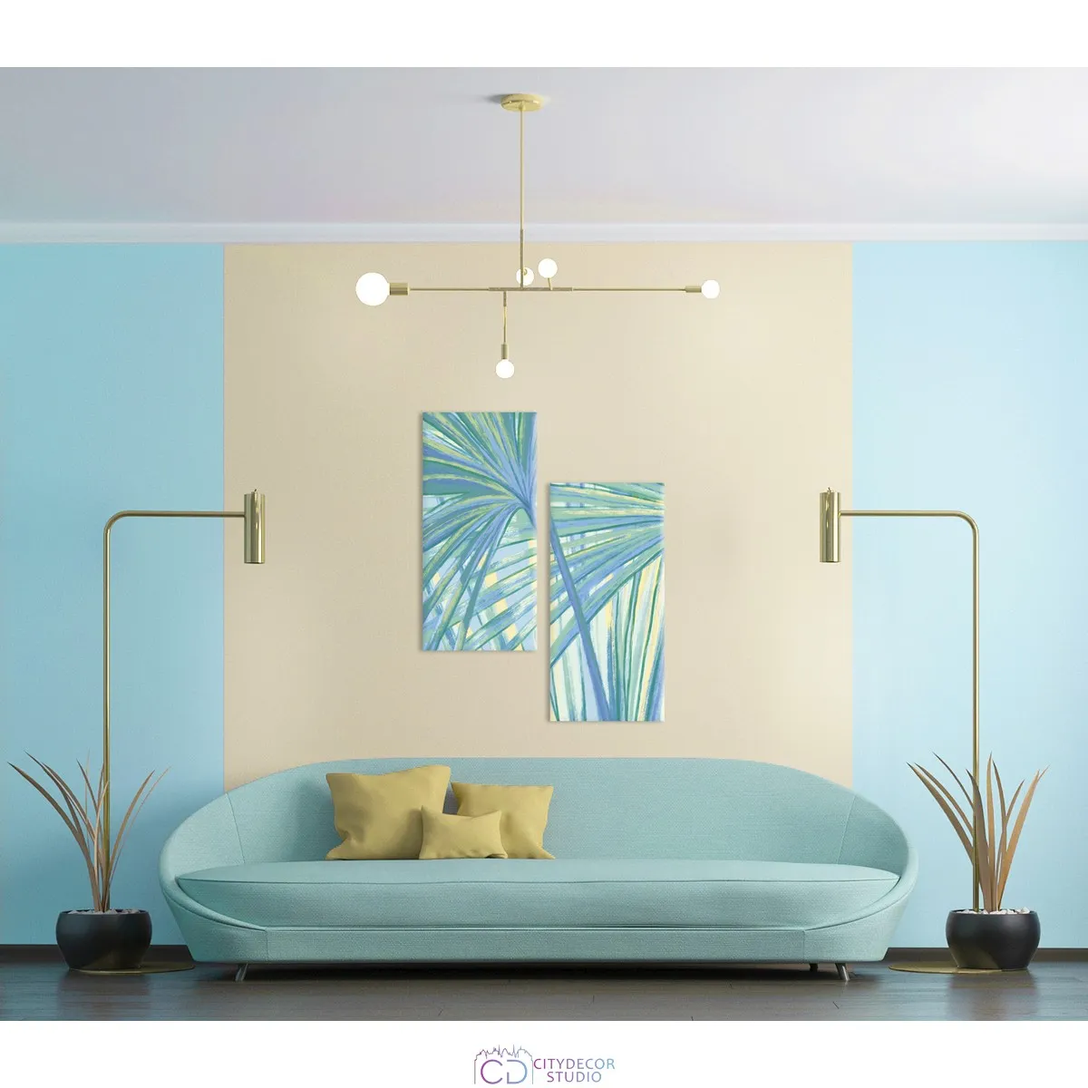 Модульная картина Citydecor Sunset арт. 4.33 (2 модуля) 100x77 см