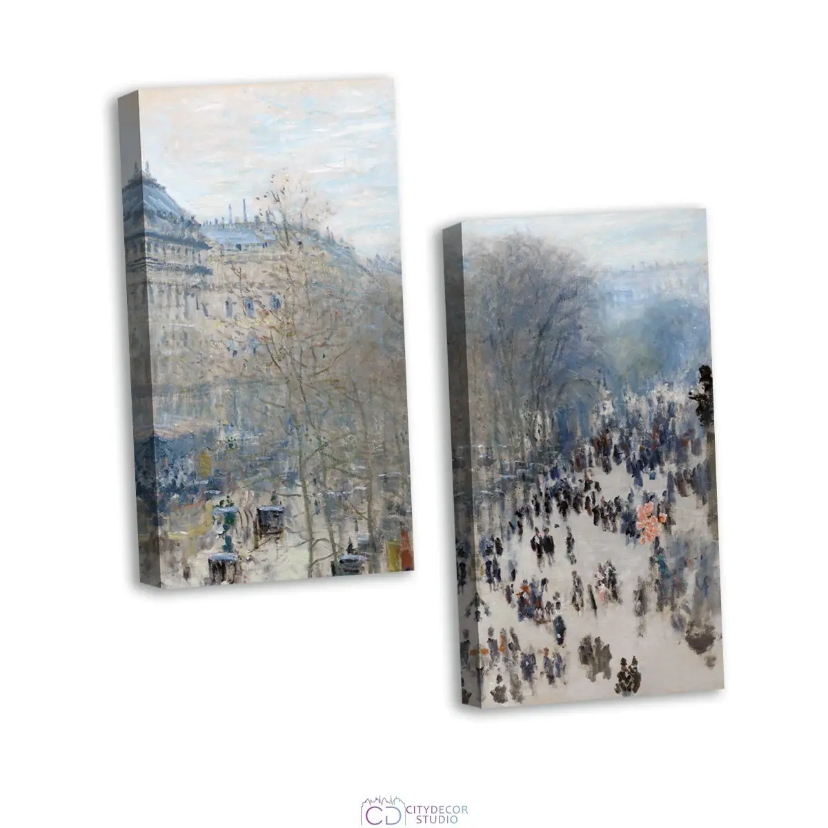 Модульная картина Citydecor "Бульвар Капуцинок", Клод Моне. Репродукция, арт. 4.36 (2 модуля) 100x77 см