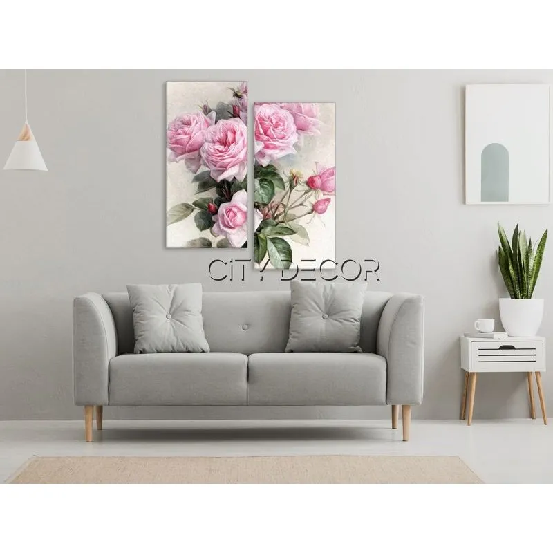 Модульная картина Citydecor Цветы/Растения арт. 4.7 (2 модуля) 100x77 см