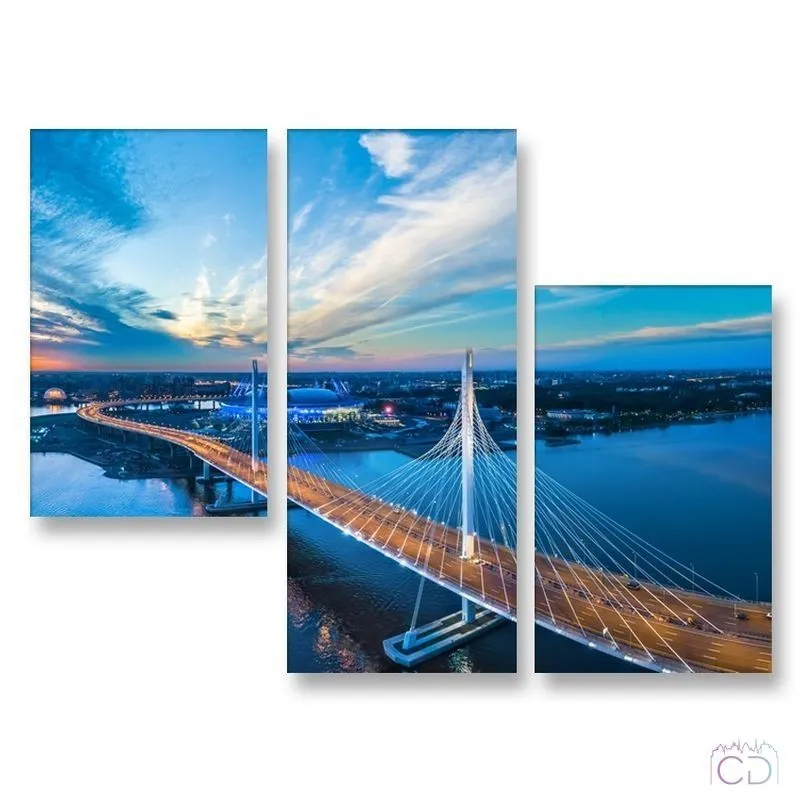 Модульная картина Citydecor Города/Архитектура арт. 5.19 (3 модуля) 70x96 см