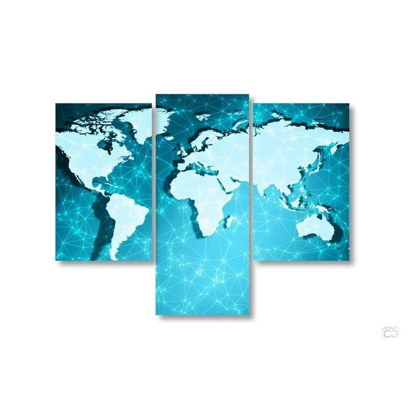 Модульная картина Citydecor Карты арт. 5.22 (3 модуля) 70x96 см