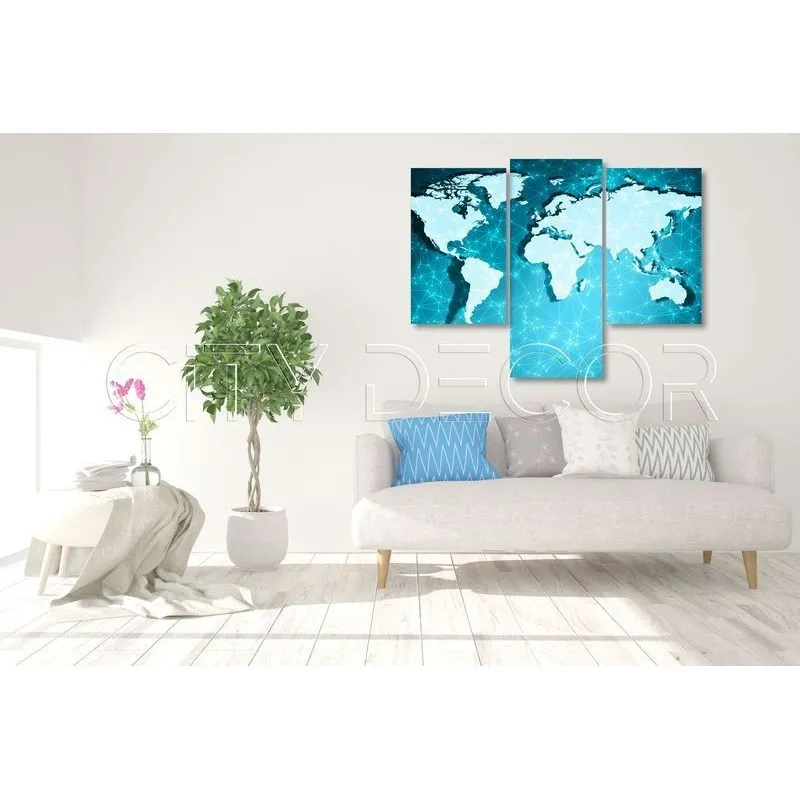 Модульная картина Citydecor Карты арт. 5.22 (3 модуля) 70x96 см