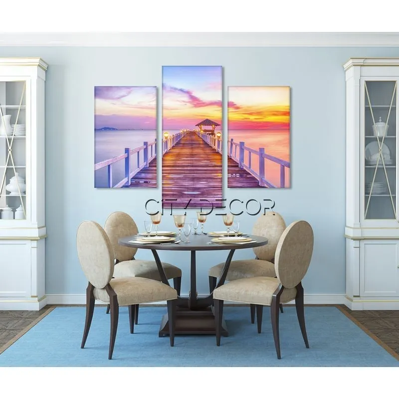 Модульная картина Citydecor Море/Водопады арт. 5.23 (3 модуля) 70x96 см