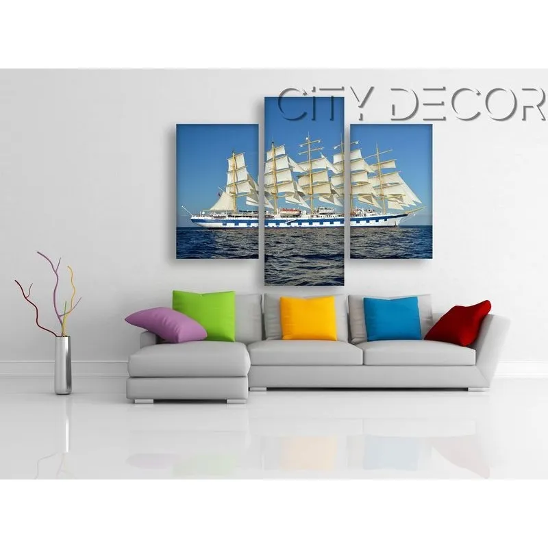 Модульная картина Citydecor Море/Водопады арт. 5.24 (3 модуля) 70x96 см
