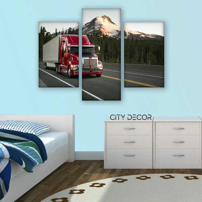 Модульная картина Citydecor Транспорт арт. 5.28 (3 модуля) 70x96 см