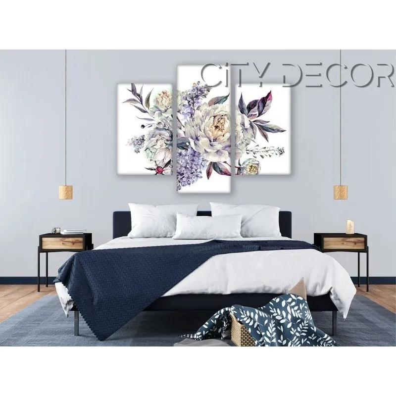Модульная картина Citydecor Цветы/Растения арт. 5.36 (3 модуля) 70x96 см