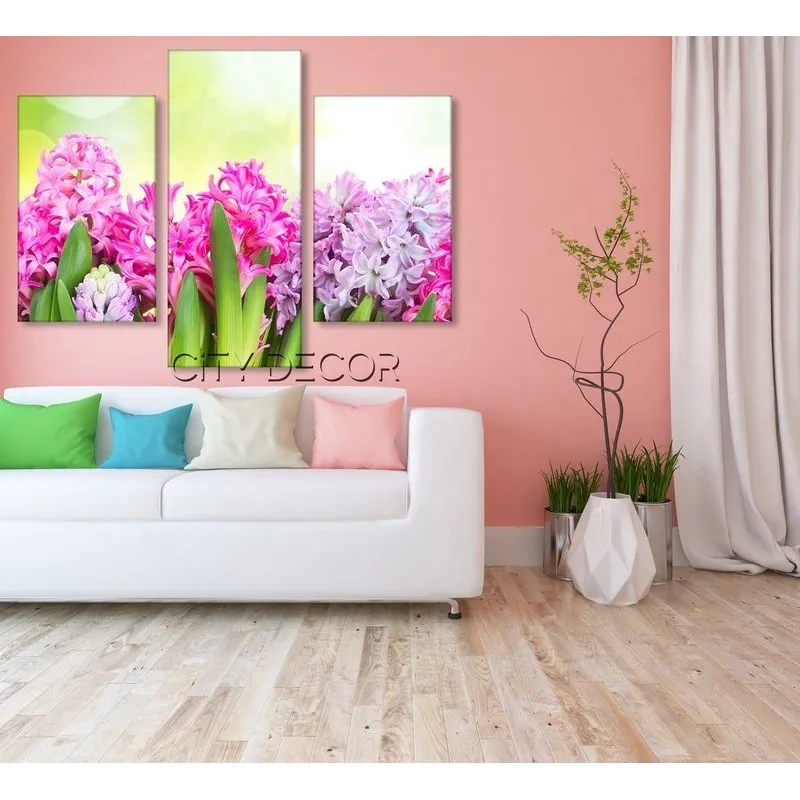 Модульная картина Citydecor Цветы/Растения арт. 5.37 (3 модуля) 70x96 см