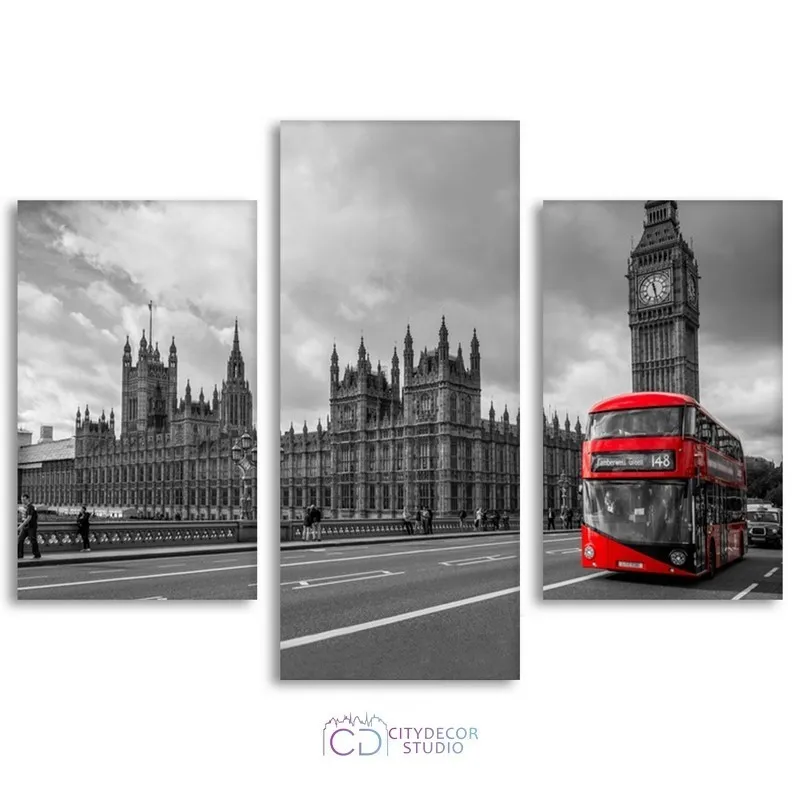 Модульная картина Citydecor Транспорт арт. 5.4 (3 модуля) 70x96 см