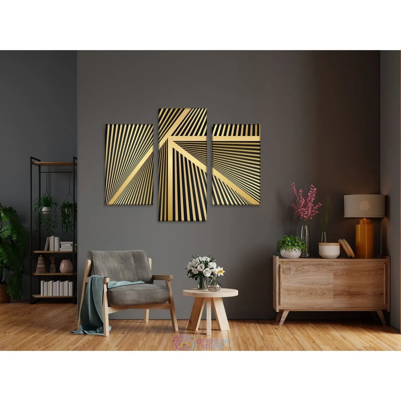Модульная картина Citydecor Абстракция арт. 5.44 (3 модуля) 70x96 см