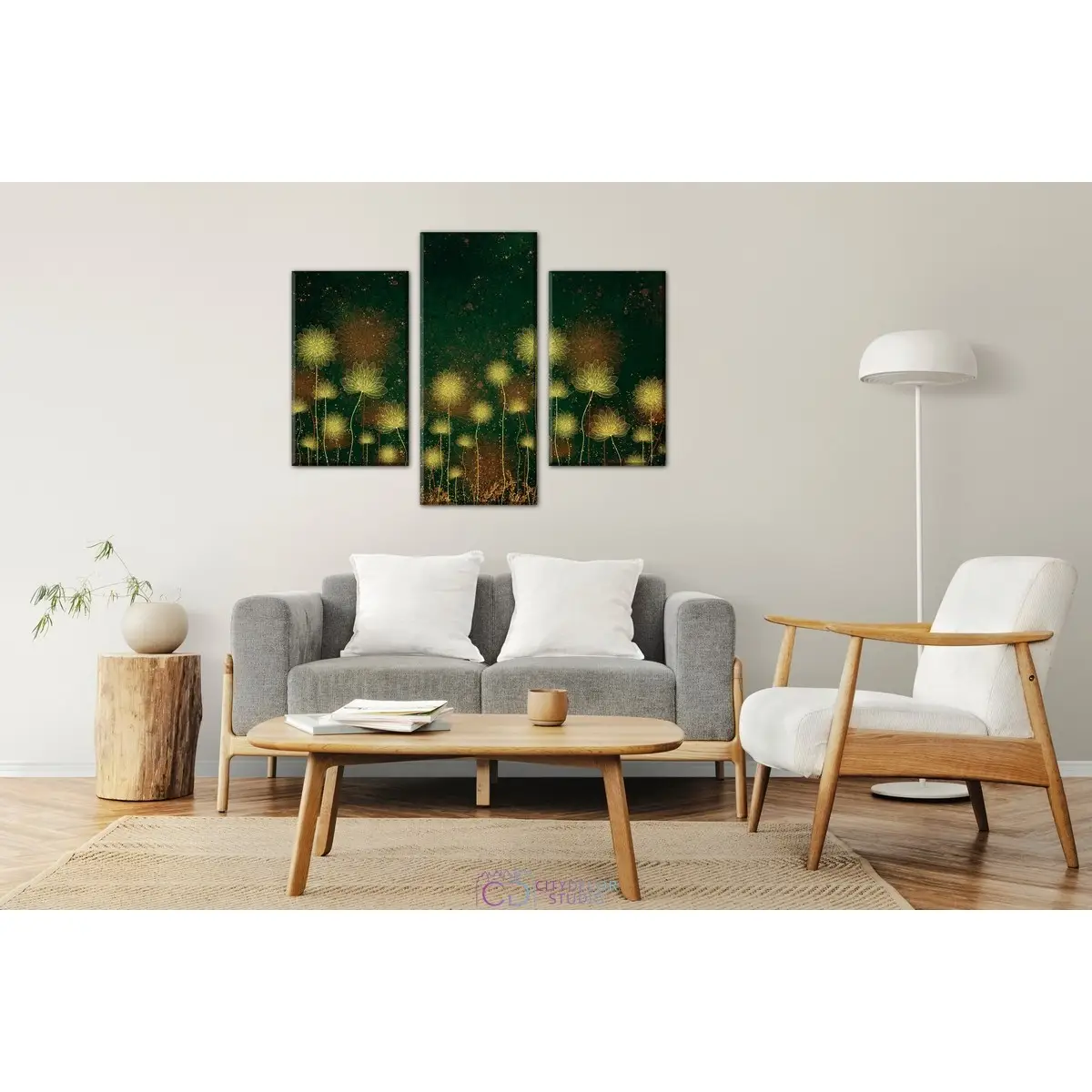 Дизайнерская модульная картина Citydecor Невесомость арт. 5.58 (3 модуля) 70x96 см