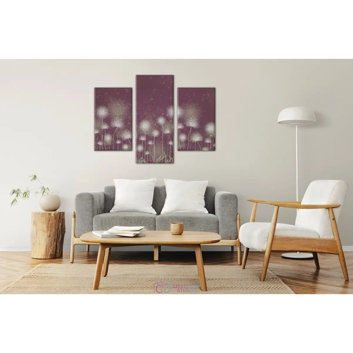 Дизайнерская модульная картина Citydecor Невесомость арт. 5.62 (3 модуля) 70x96 см