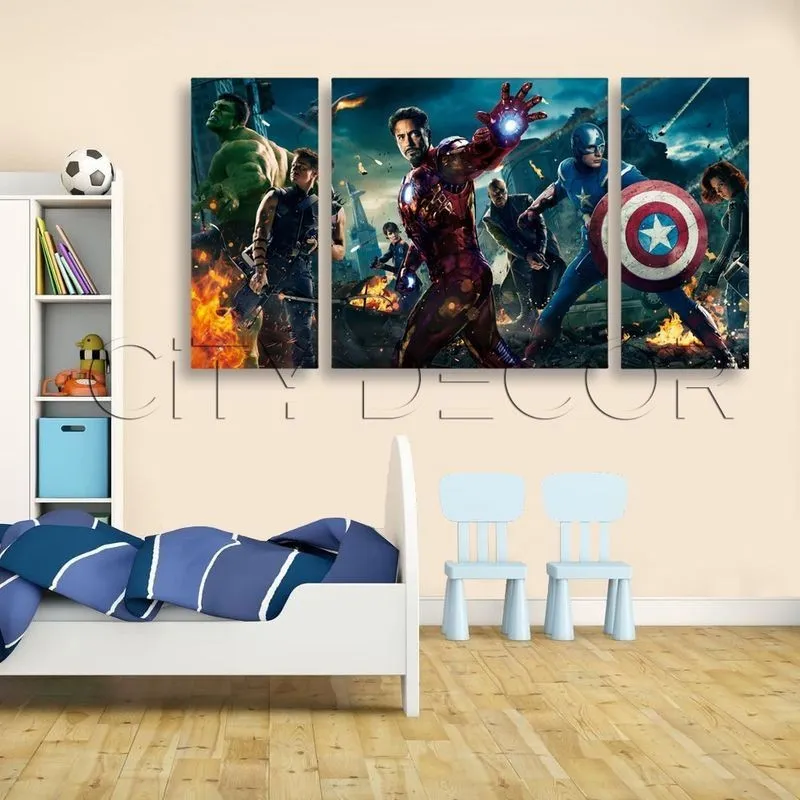 Модульная картина Citydecor Детская арт. 6.14 (3 модуля) 60x118 см