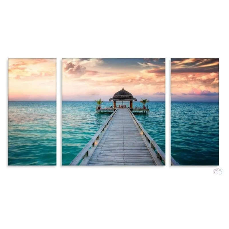 Модульная картина Citydecor Море/Водопады арт. 6.29 (3 модуля) 60x118 см