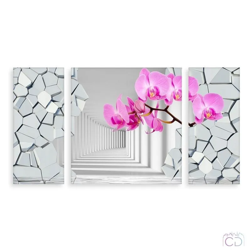 Модульная картина Citydecor Цветы/Растения арт. 6.41 (3 модуля) 60x118 см