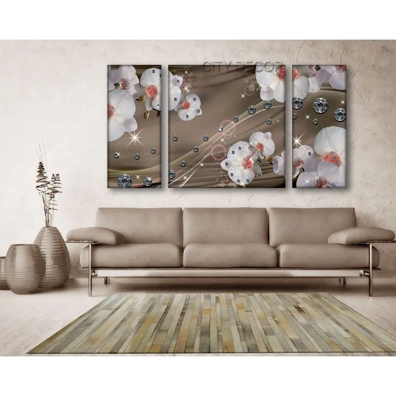 Модульная картина Citydecor Цветы/Растения арт. 6.42 (3 модуля) 60x118 см