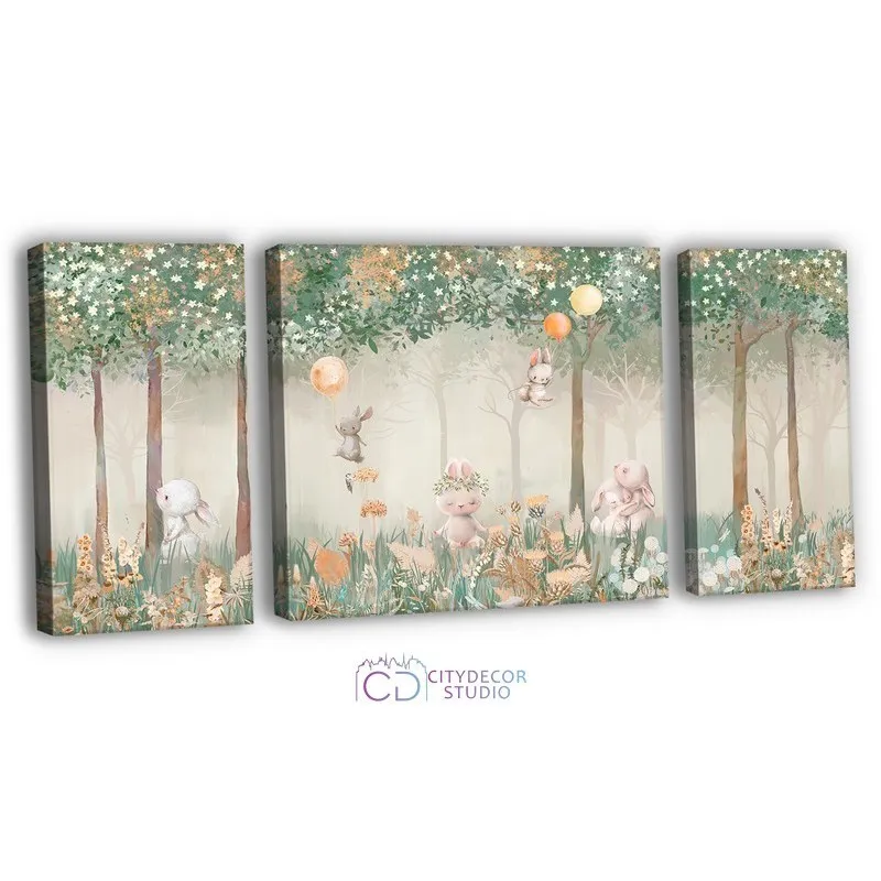 Модульная картина Citydecor Magic Forest арт. 6.52 (3 модуля) 60x118 см