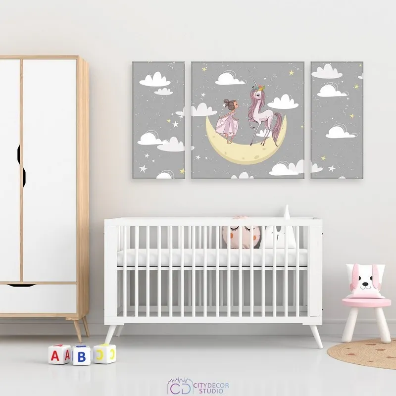 Модульная картина Citydecor Princess арт. 6.53 (3 модуля) 60x118 см