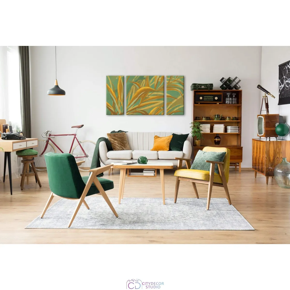 Модульная картина Citydecor Sunset арт. 6.55 (3 модуля) 60x118 см