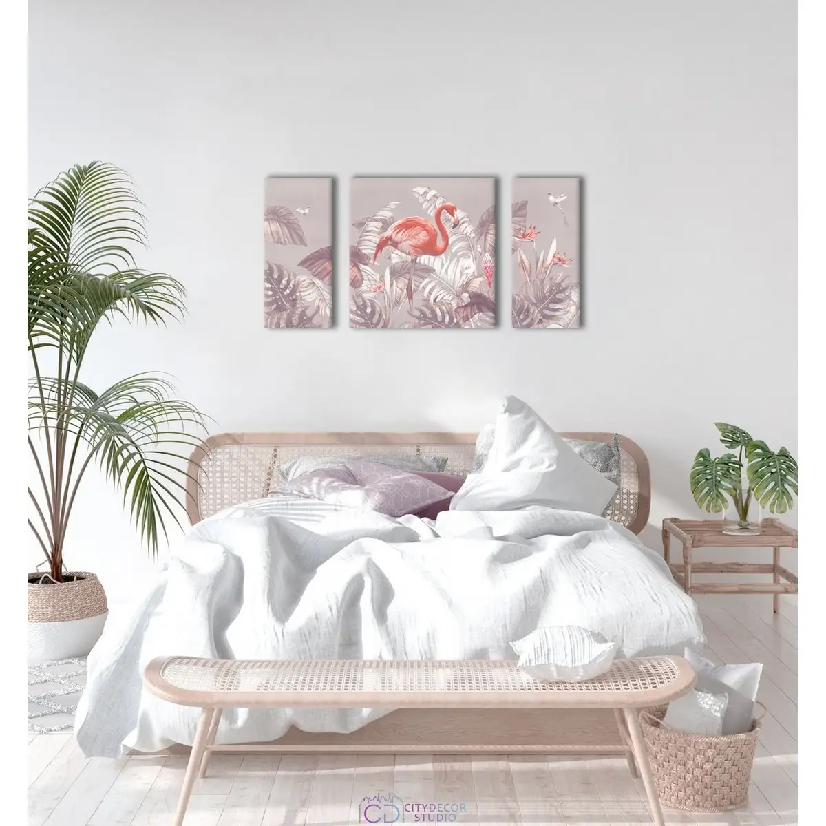 Модульная картина Citydecor Животные/Птицы арт. 6.56 (3 модуля) 60x118 см