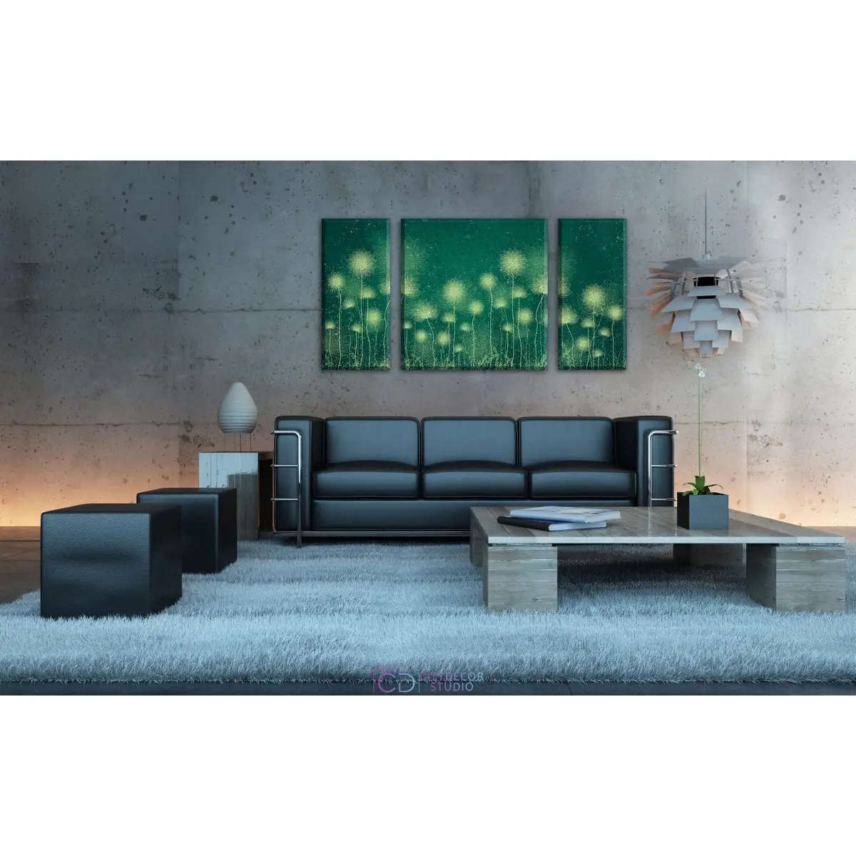 Дизайнерская модульная картина Citydecor Невесомость арт. 6.57 (3 модуля) 60x118 см