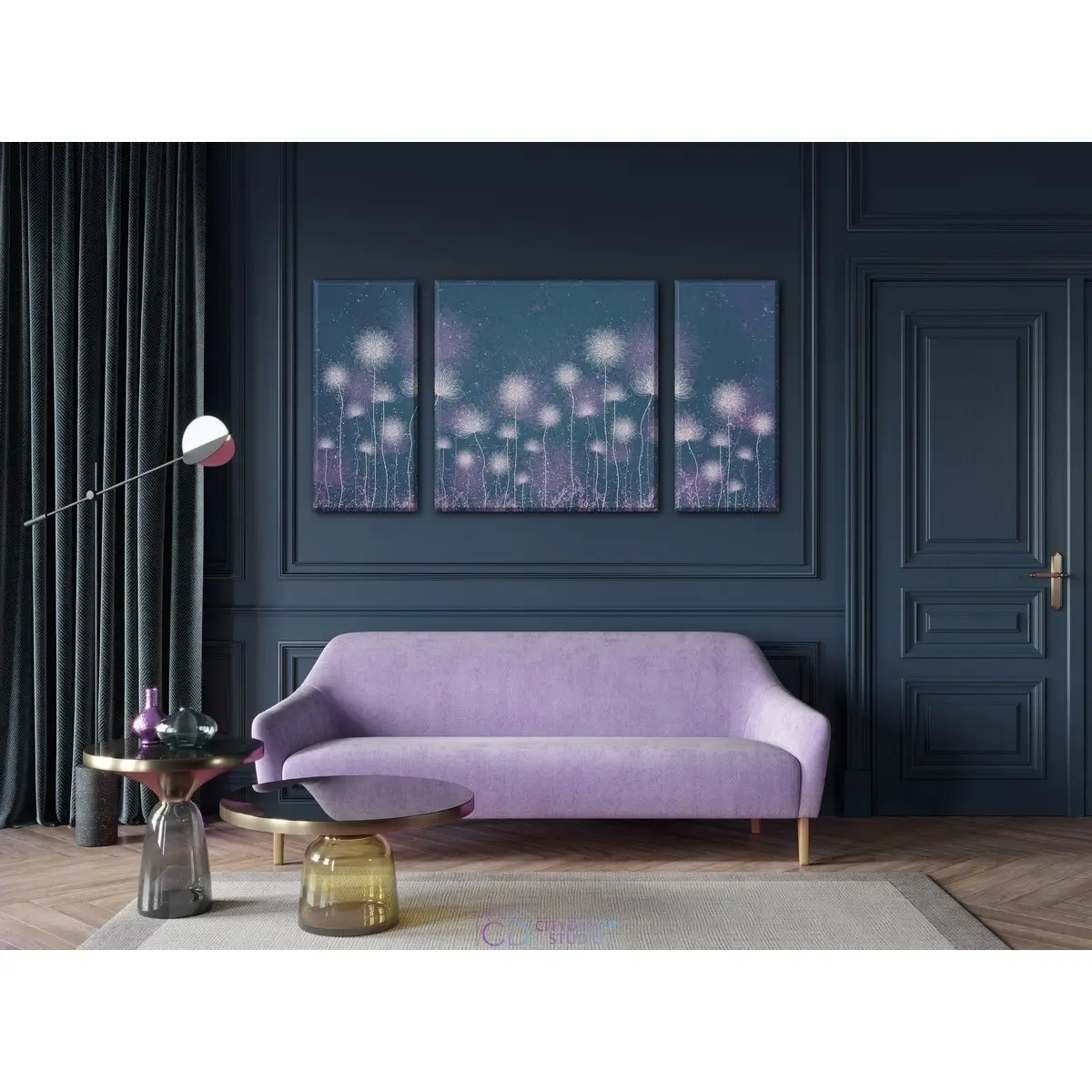 Дизайнерская модульная картина Citydecor Невесомость арт. 6.59 (3 модуля) 60x118 см